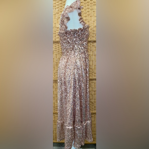 HILL HOUSE Collector's Edition Rose Gold Sequin Ellie Nap Dress -Sz Small - Picture 7 of 9
